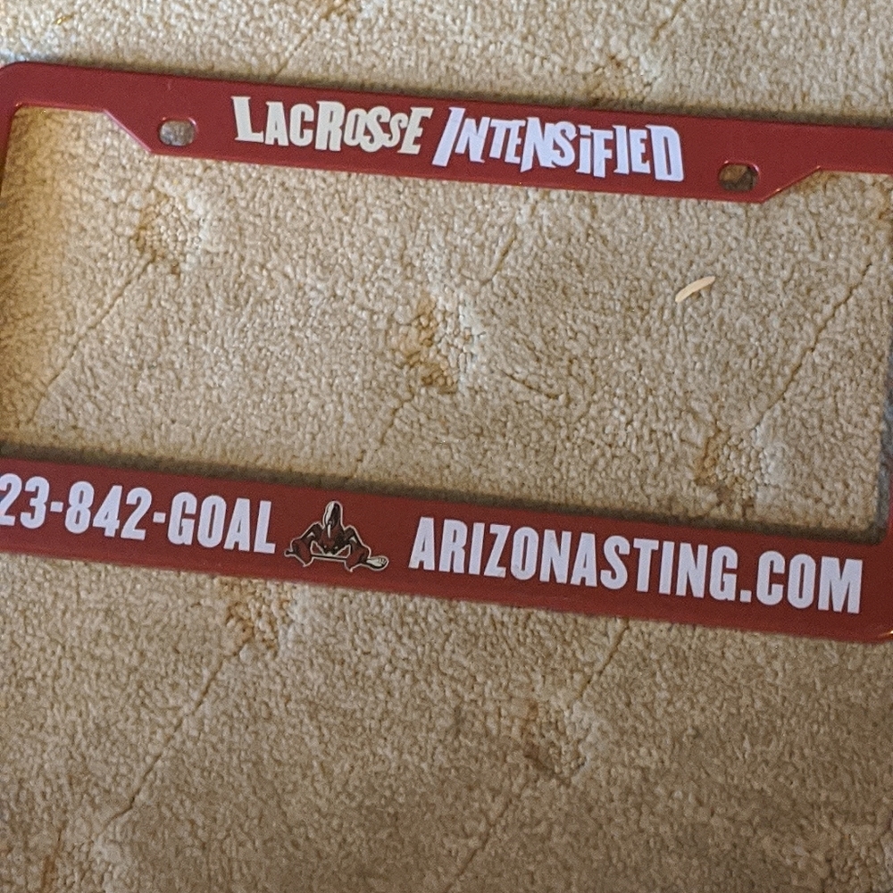 LAX AZ Sting Lacrosse License Plate Frame